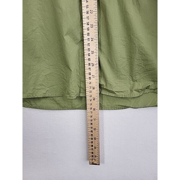 Apple Picking Fall Harvest Shirt 18W-20W Green Embroidered Sequin Button Front - Picture 9 of 12